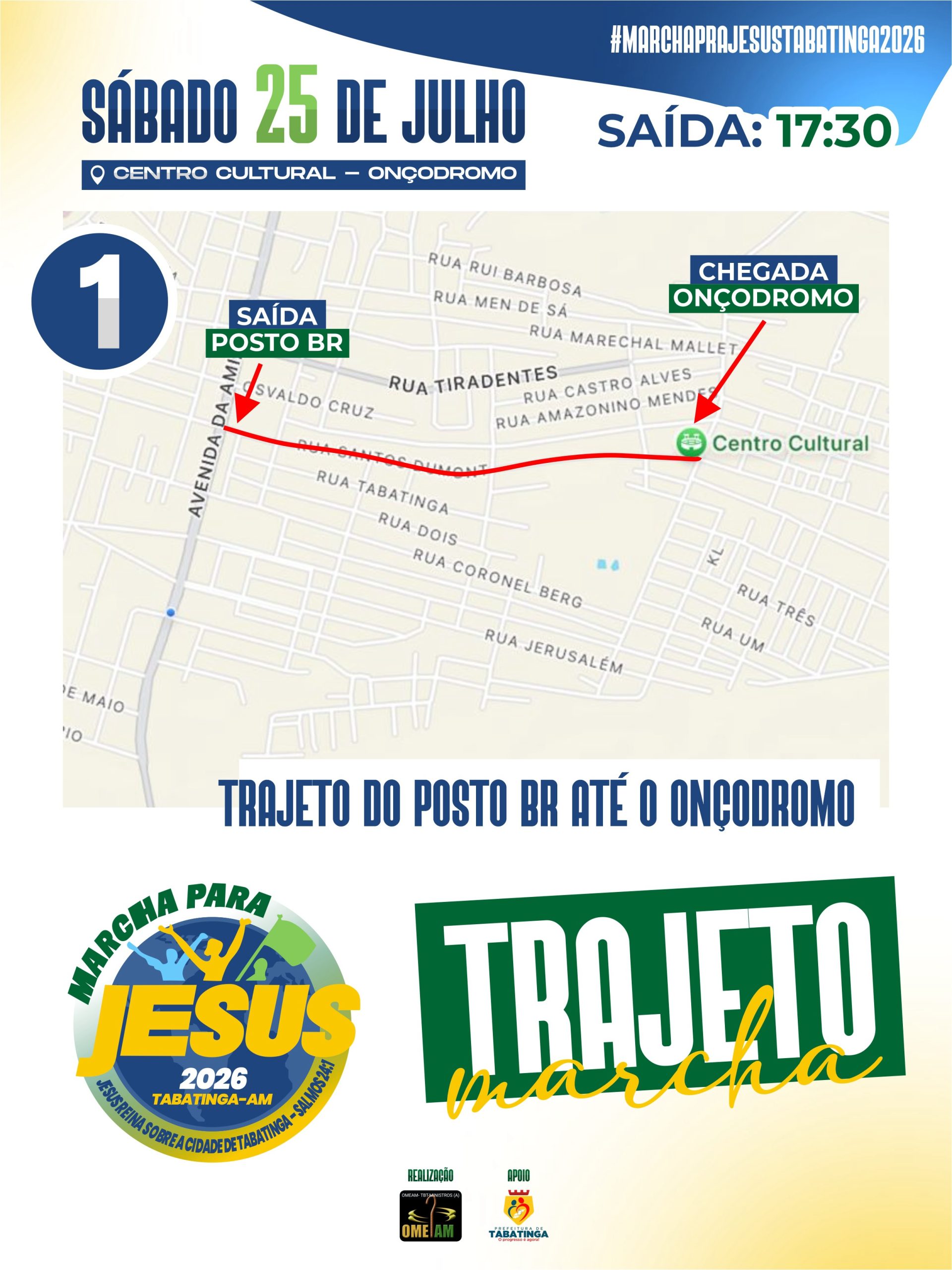 Marcha para Jesus 2026: confira os locais de concentração, data e horário do evento em Tabatinga