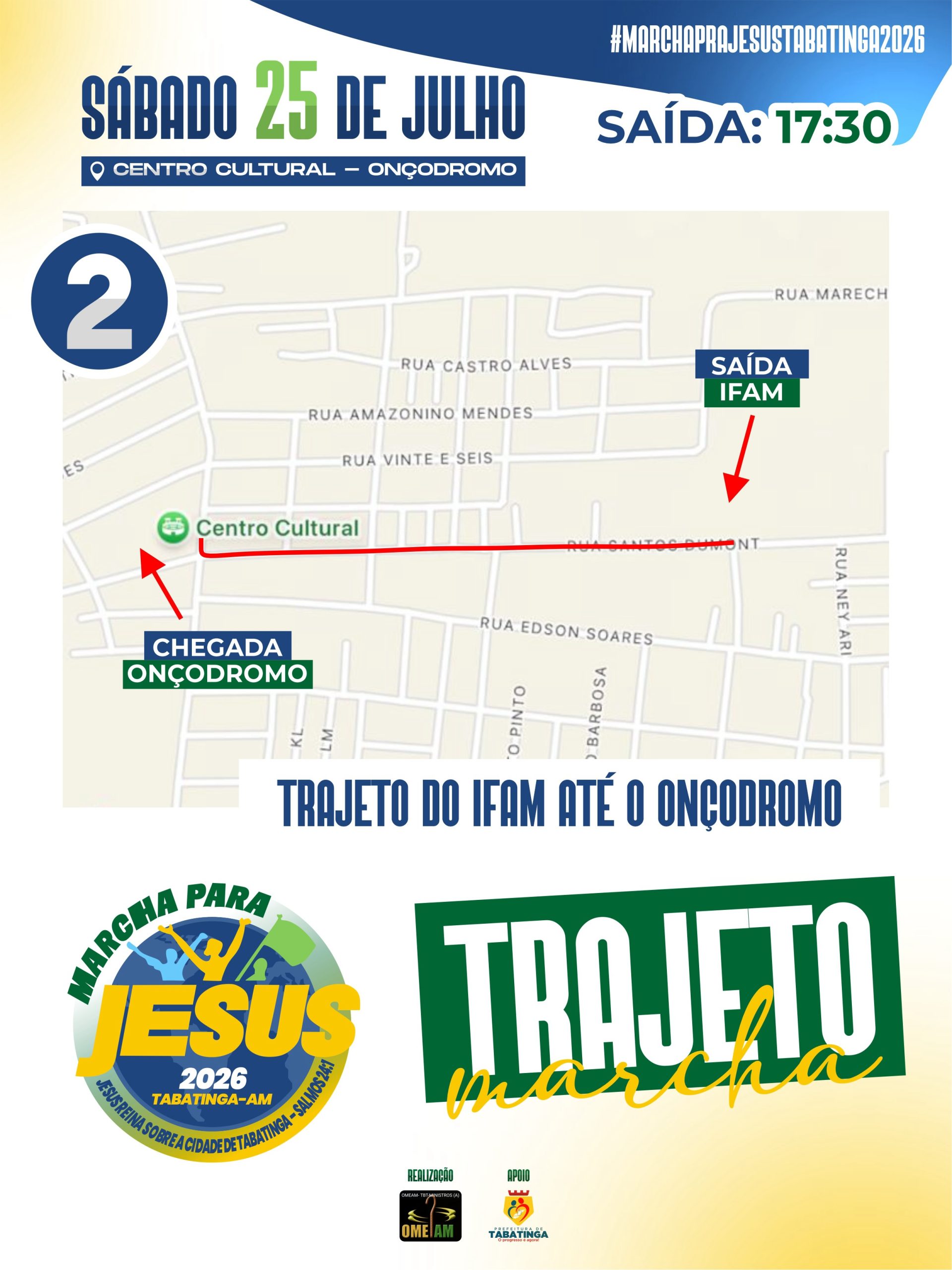 Marcha para Jesus 2026: confira os locais de concentração, data e horário do evento em Tabatinga — imagem 2